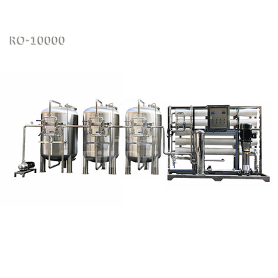 SUS 304 σύστημα κατεργασίας ύδατος RO 8040 φίλτρο μεμβρανών 10000L/H